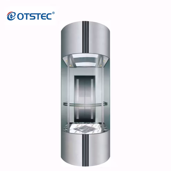 Fujixun Gearless Residential Villa Panoramic Sightseeing Observation Freight Car Goods Service Cargo Home Lift Passenger Elevator